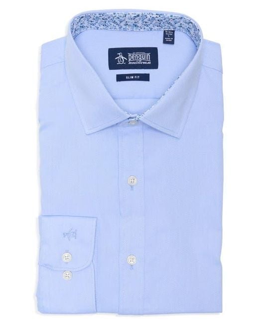 Original Penguin Royal Oxford Slim Fit Dress Shirt in Blue for Men | Lyst