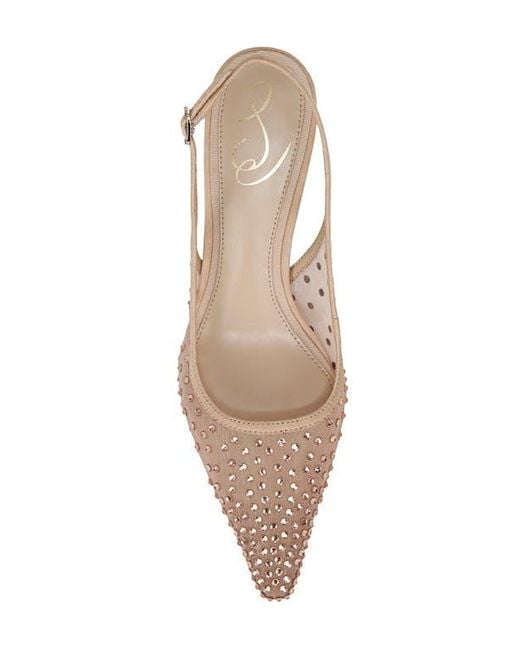 Sam Edelman Natural Bianka Slingback Mesh Pointed Toe Pump