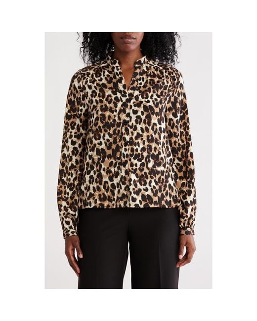 Wishlist Black Printed Button-Up Top