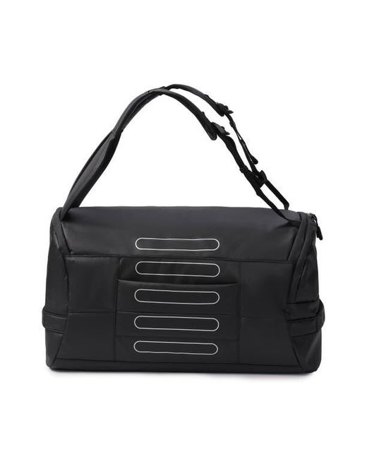 Hedgren Black Sojourn Recycled Polyester Duffle Backpack for men