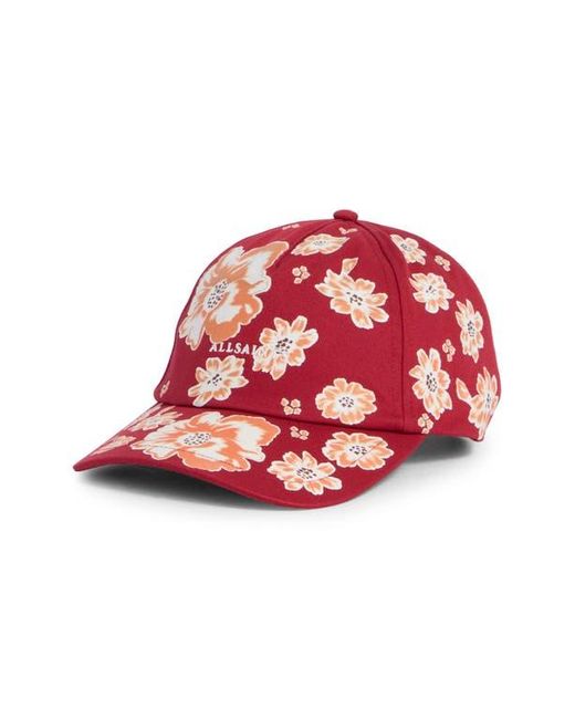 AllSaints Floral Baseball Cap in Red | Lyst display picture 3