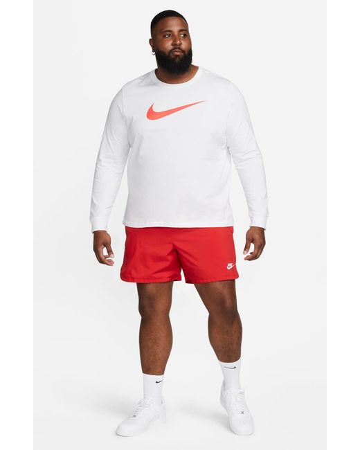 Nike White Sportswear Long Sleeve T-shirt for men