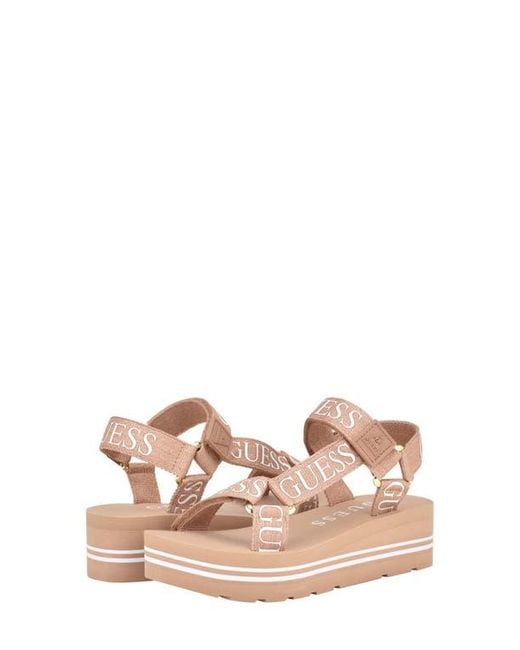 Guess Pink Avin Platform Sandal