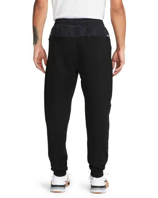 Nike Black Therma-fit Adv A.p.s. Fleece Fitness Pants for men