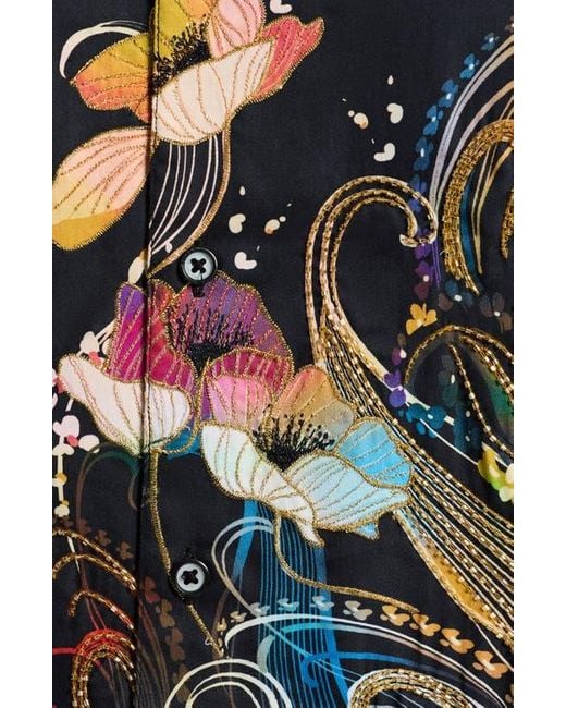 Robert Graham Black Jacobs Long Sleeve Button-Up Shirt for men