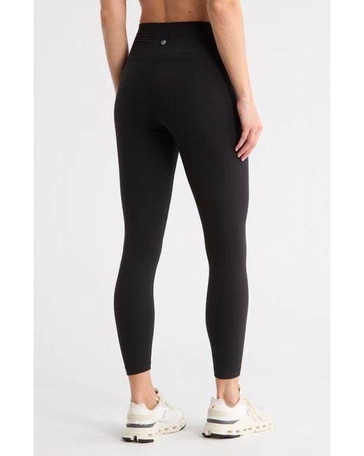 90 Degrees Black Fleece Lined Superflex Leggings
