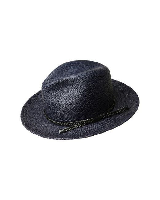 Bailey Blue Crispin Straw Panama Hat for men