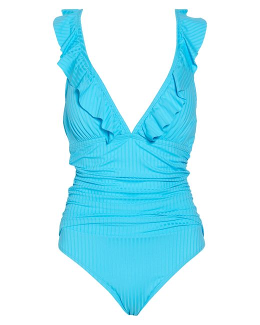 Bleu Rod Beattie Blue Mio Ruffle One-piece Swimsuit