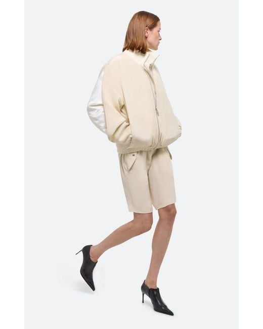 Helmut Lang Natural Zip Bomber Jacket