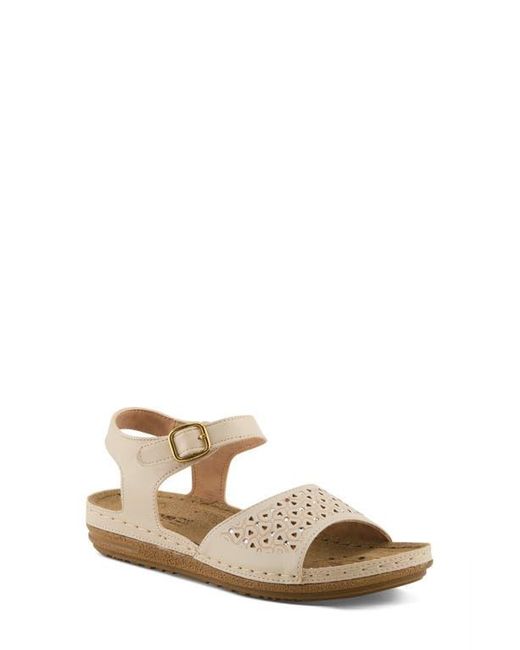 Flexus by Spring Step Natural Perforated Strappy Sandal