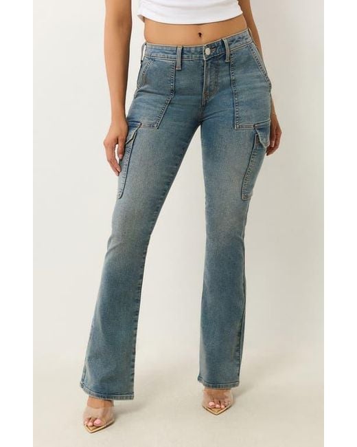 True Religion Blue Cargo Bootcut Jeans