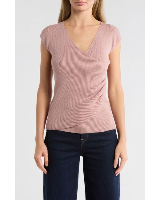 Max Studio Pink Cap Sleeve Wrap Sweater