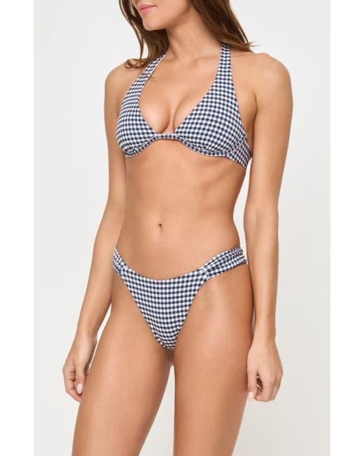 LSPACE Blue Dolce Bitsy Bikini Bottoms