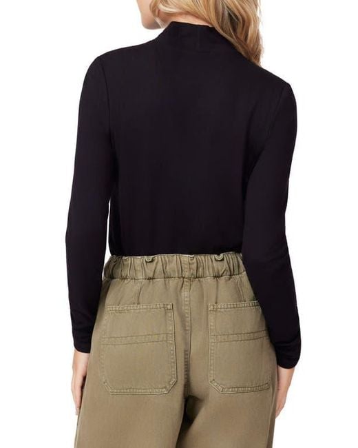 Scotch & Soda Blue Long Sleeve Mock Neck Top