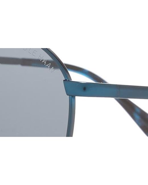 Cole Haan Blue 61Mm Aviator Sunglasses for men