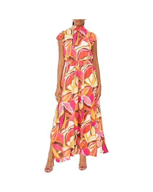 Halogen® Red Flutter Sleeve Jumpsuit