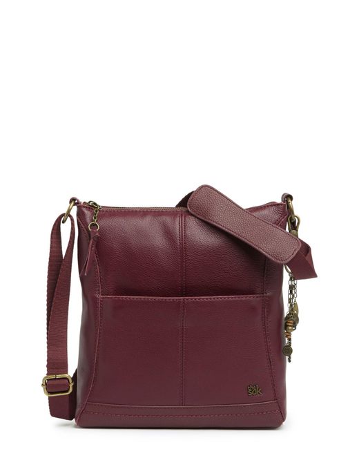 The Sak Lucia Leather Crossbody Bag In Cabernet At Nordstrom Rack in ...