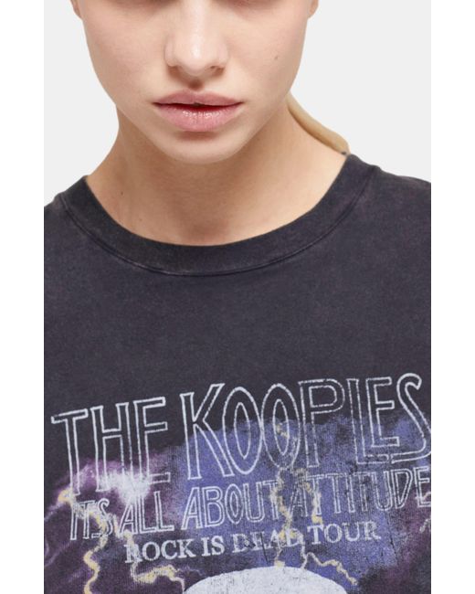 The Kooples Black Cheetah Graphic Jersey T-shirt