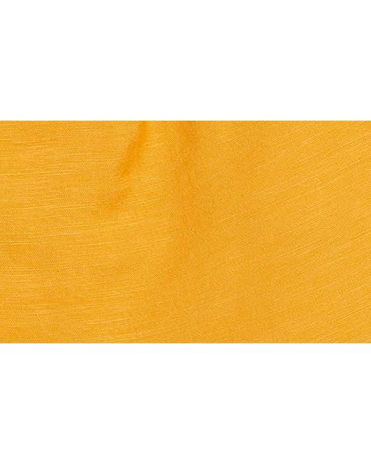 Lulus Orange Cheers To Sunshine Linen Blend Shorts