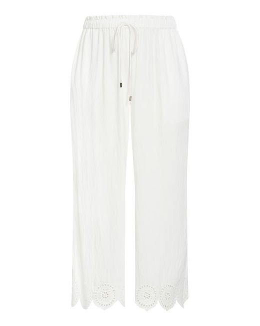 City Chic White Alaia Drawstring Pants