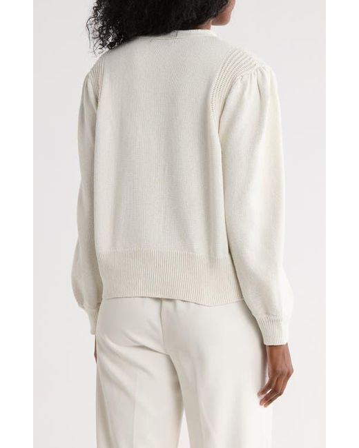 Joseph A White Faux Pearl Button Cardigan
