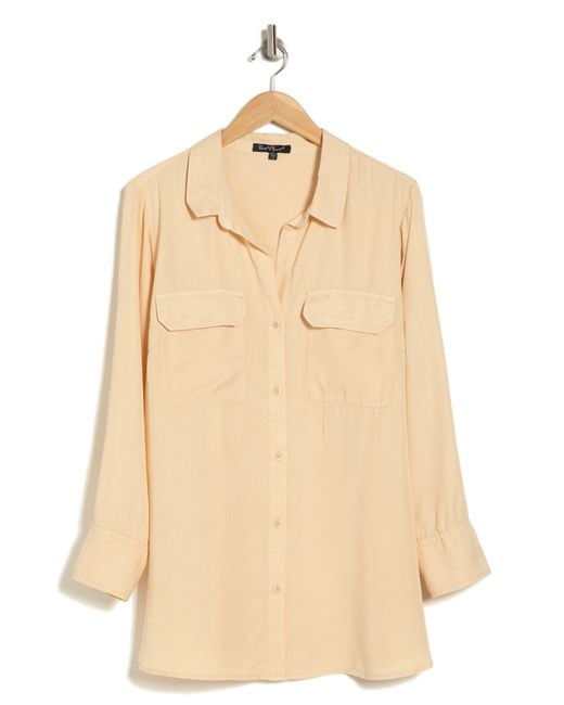 Velvet Heart Natural Genovia Long Sleeve ® Lyocell Button-up Shirt