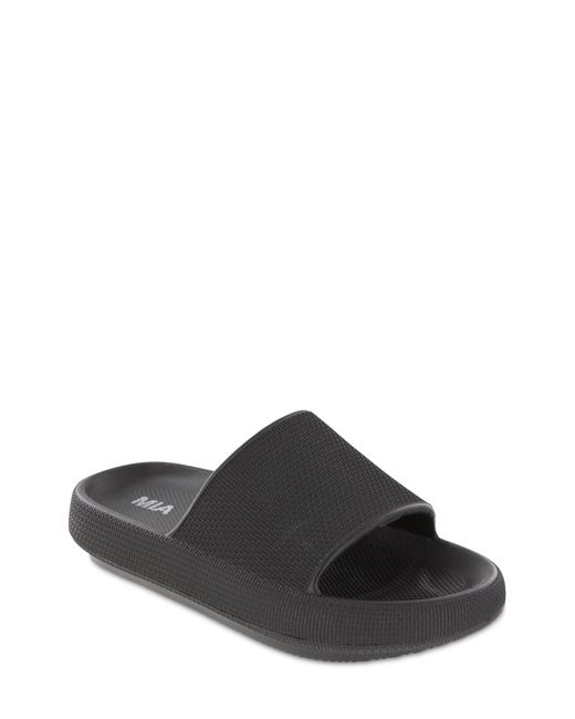 MIA Lexa Slide Sandal in Black - Lyst