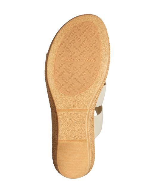 Italian Shoemakers White Cork Wedge Sandal