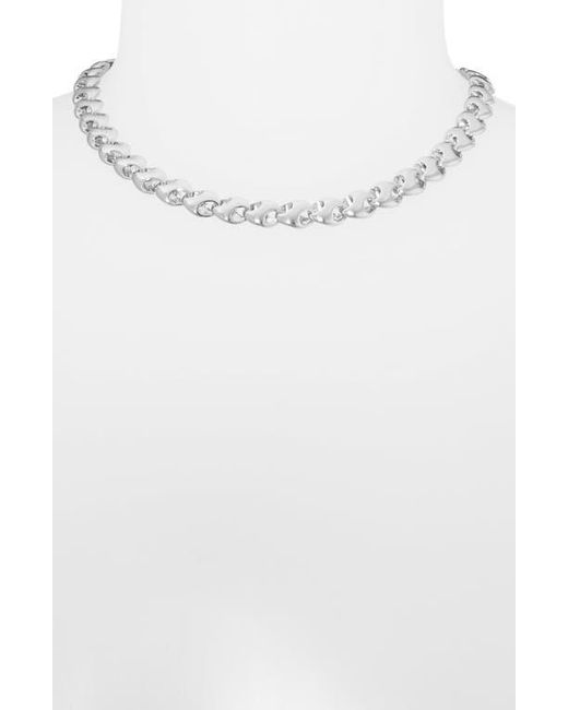 Open Edit Metallic Interlocked Link Necklace