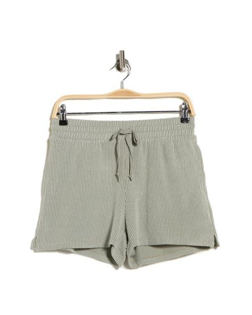 Bobeau Gray Rib Drawstring Shorts