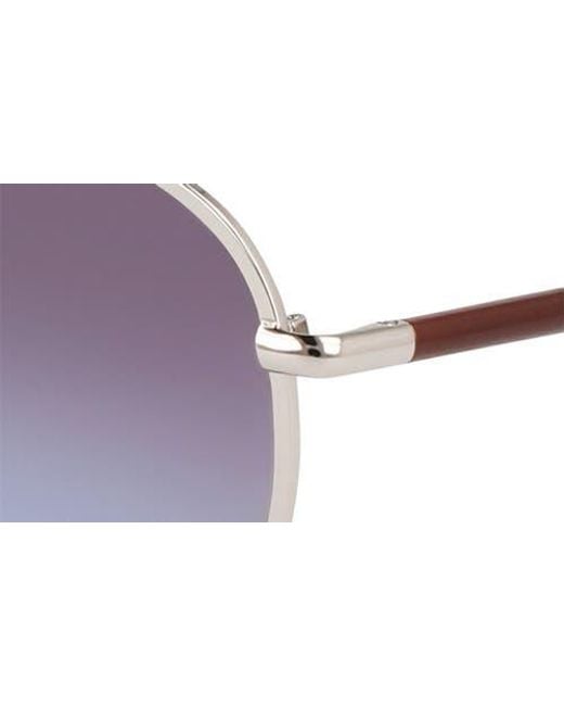 Longchamp Purple 53Mm Gradient Round Sunglasses
