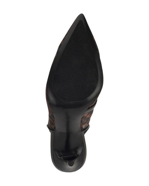 Nine West Black Feather Pointed Toe Slingback Pump