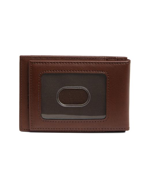 Original Penguin Brown Magnetic Front Pocket Wallet for men