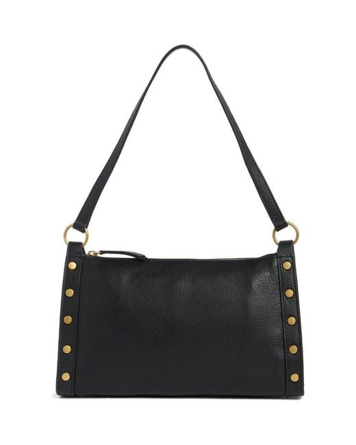 Vince Camuto Black Lisha Studded Leather Shoulder Bag