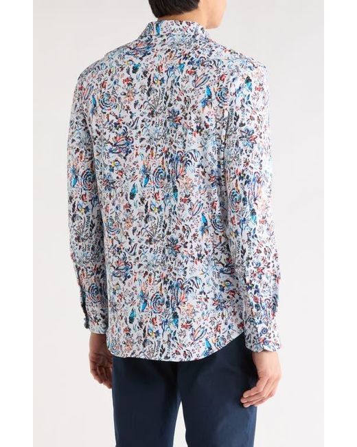 Robert Graham Gabe Stretch Button Up Shirt in Blue for Men | Lyst