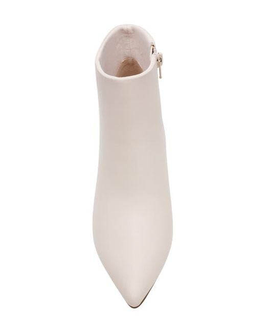 Anne Klein White Francesca Kitten Heel Bootie