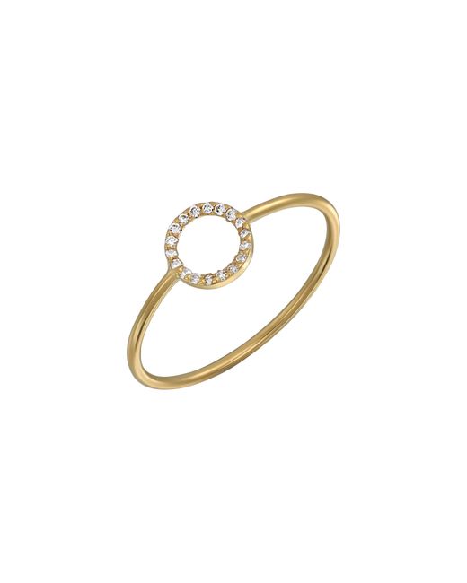 Bony Levy White 18k Gold Diamond Open Circle Stackable Ring