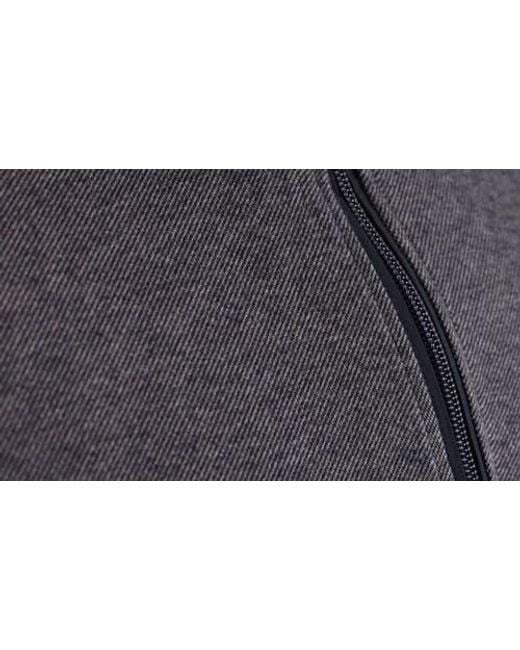 Bugatchi Black Mélange Quarter Zip Top for men