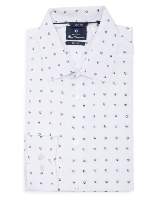 Ben Sherman White Print Button-up Shirt for men
