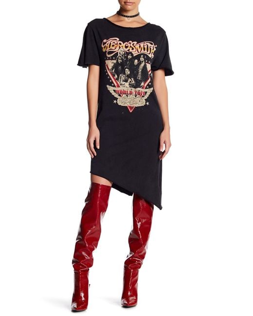 ELEVEN PARIS Black Aerosmith World Tour T-shirt Dress