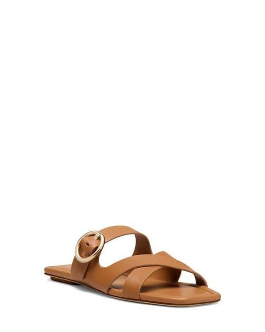 Stuart Weitzman Brown Villa Slide Sandal