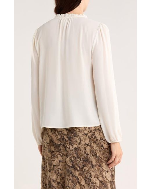 Nordstrom Rack Natural Ruffle Neck Top