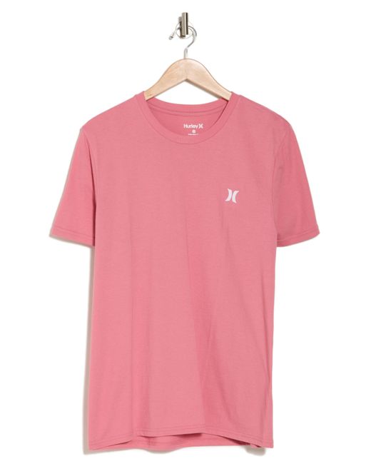 Hurley Pink Logo Graphic T-shirt for men