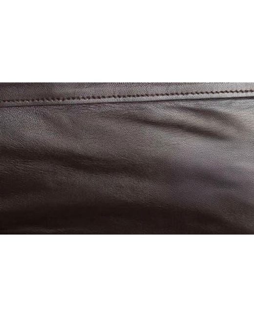VELLAPAIS Black Smooth Leather Jacket for men