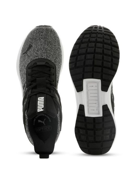 PUMA Black Outpace Heather Sneaker for men