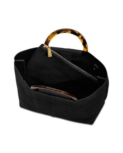 Rebecca Minkoff Black Resin Top Handle Tote Bag