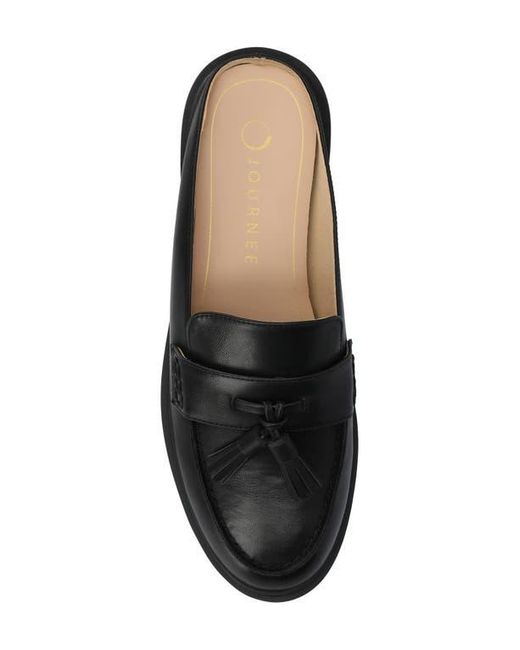 Journee Collection Black Azura Tassel Loafer