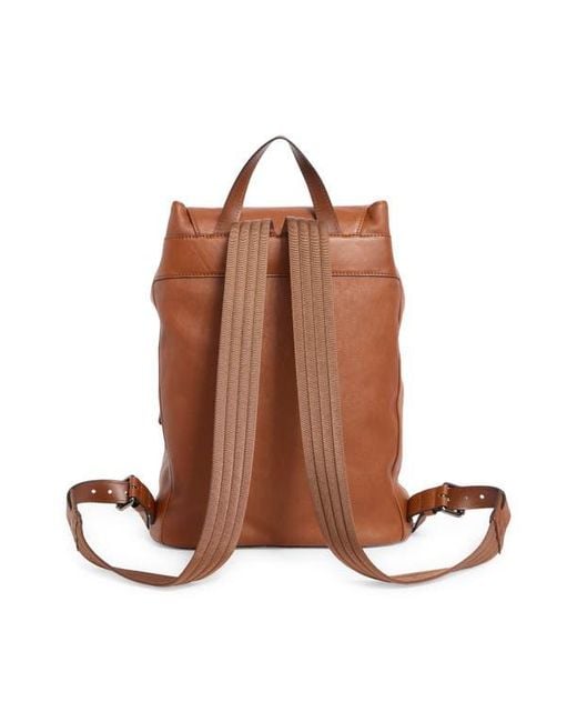 Longchamp Brown Lc3D Medium Leather Backpack