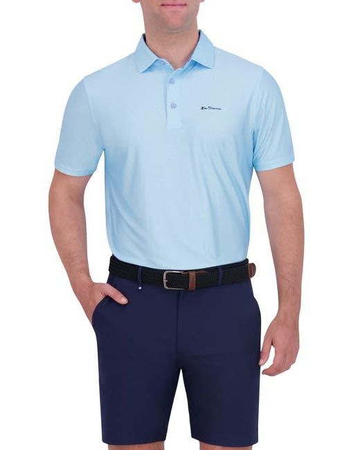 Ben Sherman Blue Collage Solid Stretch Tech Polo for men