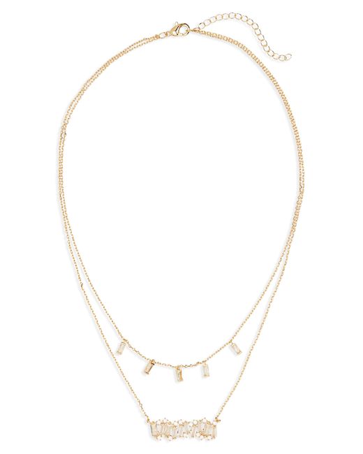 Nordstrom White Scattered Cz Layered Necklace